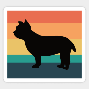 Yorkshire Terrier Dog Silhouette Vintage Sunset Sticker